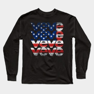 VeVe USA America Flag Long Sleeve T-Shirt